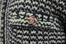Load image into Gallery viewer, CHANEL シャネル カーディガン グリーンココマークボタン カシミヤ コットン ポリアミド サイズ36 P70487K10067 美品 中古 55192