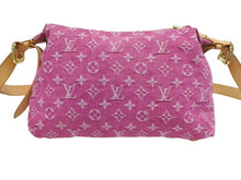 Load image into Gallery viewer, LOUIS VUITTON ルイヴィトン バギーPM モノグラムデニム ショルダーバッグ M95212 デニム レザー ピンク 美品 中古 4b005520