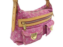 Load image into Gallery viewer, LOUIS VUITTON ルイヴィトン バギーPM モノグラムデニム ショルダーバッグ M95212 デニム レザー ピンク 美品 中古 4b005520