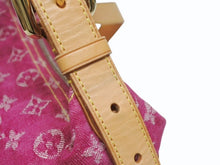 Load image into Gallery viewer, LOUIS VUITTON ルイヴィトン バギーPM モノグラムデニム ショルダーバッグ M95212 デニム レザー ピンク 美品 中古 4b005520