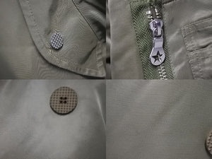 PHENOMENON フェノメノン MA-1ジャケット 2013年AW 38 M ナイロン ポリエステル グリーン オレンジ シルバー金具 美品 中古 55207