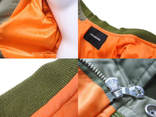 Load image into Gallery viewer, PHENOMENON フェノメノン MA-1ジャケット 2013年AW 38 M ナイロン ポリエステル グリーン オレンジ シルバー金具 美品 中古 55207