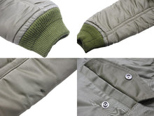 Load image into Gallery viewer, PHENOMENON フェノメノン MA-1ジャケット 2013年AW 38 M ナイロン ポリエステル グリーン オレンジ シルバー金具 美品 中古 55207