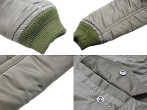 PHENOMENON フェノメノン MA-1ジャケット 2013年AW 38 M ナイロン ポリエステル グリーン オレンジ シルバー金具 美品 中古 55207