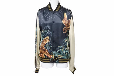 SAINT LAURENT サンローラン 16SS イーグルタイガー スカジャン ブルゾン 416035 テディジャケット サイズ42 良品 中古 55208 