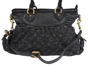 極美品 LOUIS VUITTON ルイヴィトン ネオカヴィMM ハンドバッグ M95351 モノグラムデニム レザー 2WAY ゴールド金具 中古 4b005521