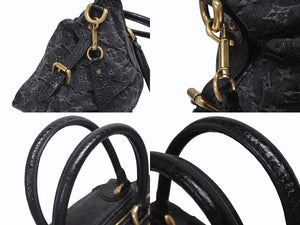 極美品 LOUIS VUITTON ルイヴィトン ネオカヴィMM ハンドバッグ M95351 モノグラムデニム レザー 2WAY ゴールド金具 中古 4b005521