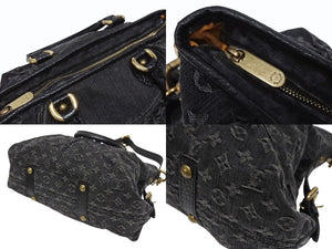 極美品 LOUIS VUITTON ルイヴィトン ネオカヴィMM ハンドバッグ M95351 モノグラムデニム レザー 2WAY ゴールド金具 中古 4b005521