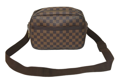LOUIS VUITTON ルイヴィトン ショルダーバッグ リポーター PM ダミエキャンバス N45253 ブラウン ゴールド金具 美品 中古 55222