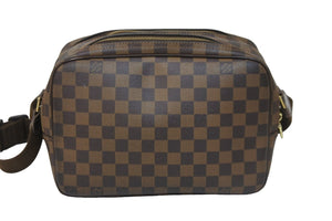 LOUIS VUITTON ルイヴィトン ショルダーバッグ リポーター PM ダミエ SPO N45253 ブラウン ゴールド金具 美品 中古 4c054743