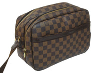 Load image into Gallery viewer, LOUIS VUITTON ルイヴィトン ショルダーバッグ リポーター PM ダミエキャンバス N45253 ブラウン ゴールド金具 美品 中古 55222
