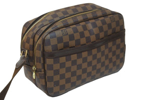 LOUIS VUITTON ルイヴィトン ショルダーバッグ リポーター PM ダミエ SPO N45253 ブラウン ゴールド金具 美品 中古 4c054743