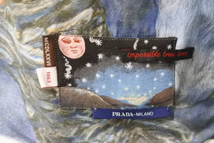 PRADA プラダ Impossible True Love UCS280 S162 1MB0 インポッシブルトゥルーラブ 2016AW 半袖 レーヨン サイズM 中古 55262 正規品