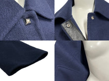 Load image into Gallery viewer, 新品同様 HERMES エルメス ジャケット コート ネイビー カシミヤ サイズ36 *17-7102 フランス製 中古 55270