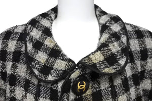 CHANEL シャネル ジャケットツイードジャケット ブラック ホワイト ココマーク ココボタン ブラック ホワイト 中古 55281