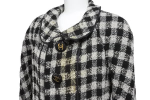 CHANEL シャネル ジャケットツイードジャケット ブラック ホワイト ココマーク ココボタン ブラック ホワイト 中古 55281