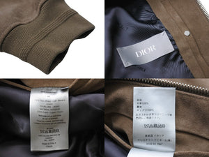 極美品 Christian Dior クリスチャンディオール ボンバージャケット 293L435A0487 2023年秋冬 ヴォー キュプラ 46 中古 55289