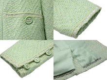 Load image into Gallery viewer, 極美品 CHANEL シャネル ジャケット ココマーク 97P グリーン ツイード P07346V05393 サイズ40 中古 55317