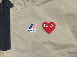 PLAY COMME des GARCONS K-WAY プレイコムデギャルソン ケイウェイ パーカー CA#06569 ベージュ ナイロン キッズ サイズ 4YEARS 美品 中古 4b005535