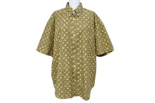 画像をギャラリービューアに読み込む, Stussy ステューシー 半袖シャツ モノグラム トップス USA製 コットン キャメル サイズL 美品 中古 55364