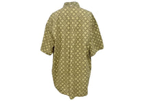 画像をギャラリービューアに読み込む, Stussy ステューシー 半袖シャツ モノグラム トップス USA製 コットン キャメル サイズL 美品 中古 55364