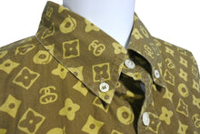 画像をギャラリービューアに読み込む, Stussy ステューシー 半袖シャツ モノグラム トップス USA製 コットン キャメル サイズL 美品 中古 55364