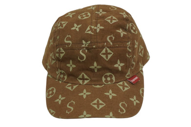 Supreme シュプリーム 帽子 激レア 名作 初期モノグラムキャップ 2000年 ブラウン 美品 中古 55391 