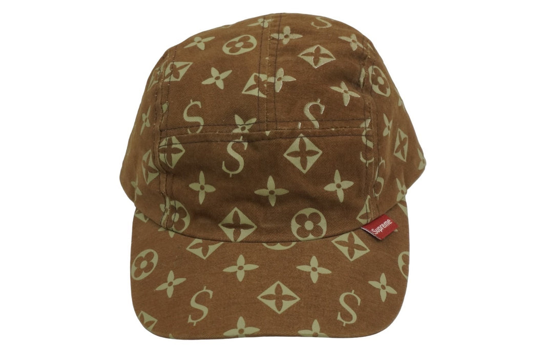 Supreme シュプリーム 帽子 激レア 名作 初期モノグラムキャップ 2000年 ブラウン 美品 中古 55391 