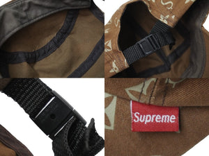 Supreme シュプリーム 帽子 激レア 名作 初期モノグラムキャップ 2000年 ブラウン 美品 中古 55391 