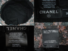 Load image into Gallery viewer, 極美品 CHANEL シャネル ハット 帽子 ココマーク グレー ピンク ツイード サイズM シルバー金具 中古 55395