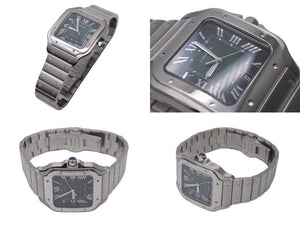 新品同様 2023年 カルティエ CARTIER サントス ドゥ カルティエ ウォッチ LM WSSA0062 グリーン 中古 55448