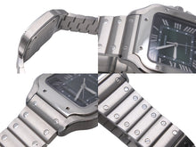 Load image into Gallery viewer, 新品同様 2023年 カルティエ CARTIER サントス ドゥ カルティエ ウォッチ LM WSSA0062 グリーン 中古 55448