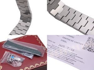 新品同様 2023年 カルティエ CARTIER サントス ドゥ カルティエ ウォッチ LM WSSA0062 グリーン 中古 55448