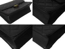 Load image into Gallery viewer, CHANEL シャネル ショルダーバッグ マトラッセ22 チェーン プッシュロック 3番台 ブラック ゴールド金具 レザー 美品 中古 55477
