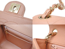 Load image into Gallery viewer, CHANEL シャネル チェーンショルダーバッグ ミニマトラッセ17cm 8番台 キャビア サーモンピンク ゴールド金具 美品 中古 55485