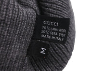 Load image into Gallery viewer, GUCCI グッチ ニット ニット帽 ニットキャップ ビーニー ウール ローゲージ ウェビングライン サイズ M 美品 中古 55525
