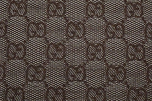 未使用 GUCCI グッチ マフラー ストール ショール GG総柄 シェリーライン フリンジ ブラウン ベージュ 中古 55527 