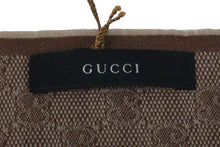 画像をギャラリービューアに読み込む, 未使用 GUCCI グッチ マフラー ストール ショール GG総柄 シェリーライン フリンジ ブラウン ベージュ 中古 55527 