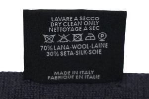 極美品 GUCCI グッチ マフラー ショールウール ストライプ グレー ネイビー レッド 中古 55528 