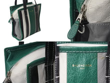 Load image into Gallery viewer, BALENCIAGA バレンシアガ バザールショッパー ハンドバッグ ロゴ 452458 ラムスキン マルチカラー 鞄 シルバー金具 良品 中古 55549