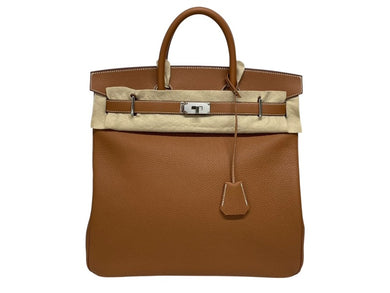 新品未使用 HERMES エルメス ハンドバッグ オータクロア40 ゴールド B刻印 トゴ パラジウム金具 中古 4b005556