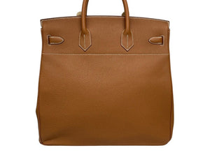 新品未使用 HERMES エルメス ハンドバッグ オータクロア40 ゴールド B刻印 トゴ パラジウム金具 中古 4b005556