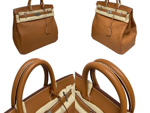 新品未使用 HERMES エルメス ハンドバッグ オータクロア40 ゴールド B刻印 トゴ パラジウム金具 中古 4b005556