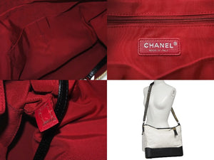 CHANEL シャネル 2WAYチェーンショルダーバッグ マトラッセ ココマーク ステッチ ラムスキン ガブリエル ホワイト 美品 中古 55638