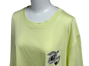 新品同様 HERMES エルメス 半袖Ｔシャツ レザーミニパッチ コットン 23SS サイズXL グリーン 中古 53656