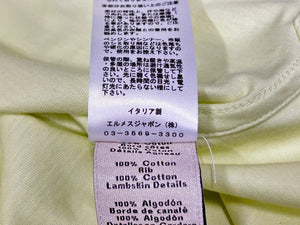 新品同様 HERMES エルメス 半袖Ｔシャツ レザーミニパッチ コットン 23SS サイズXL グリーン 中古 53656
