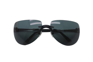 CHANEL シャネル サングラス スポーツライン ココマーク リムレス 63□16 125 4007 c.101/71 ブラック 美品 中古 55674