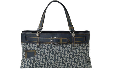 Christian Dior クリスチャンディオール ハンドバッグ トロッター柄 バニティハンドバッグ BM-1001 シルバー金具 中古 55686