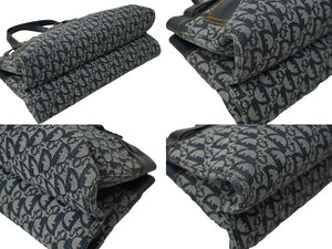 Christian Dior クリスチャンディオール ハンドバッグ トロッター柄 バニティハンドバッグ BM-1001 シルバー金具 中古 55686