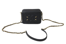 Load image into Gallery viewer, 極美品 CHANEL シャネル CCフィグリー ミニチェーンショルダーバッグ A84452 キャビアスキン ブラック ゴールド金具 中古 55712